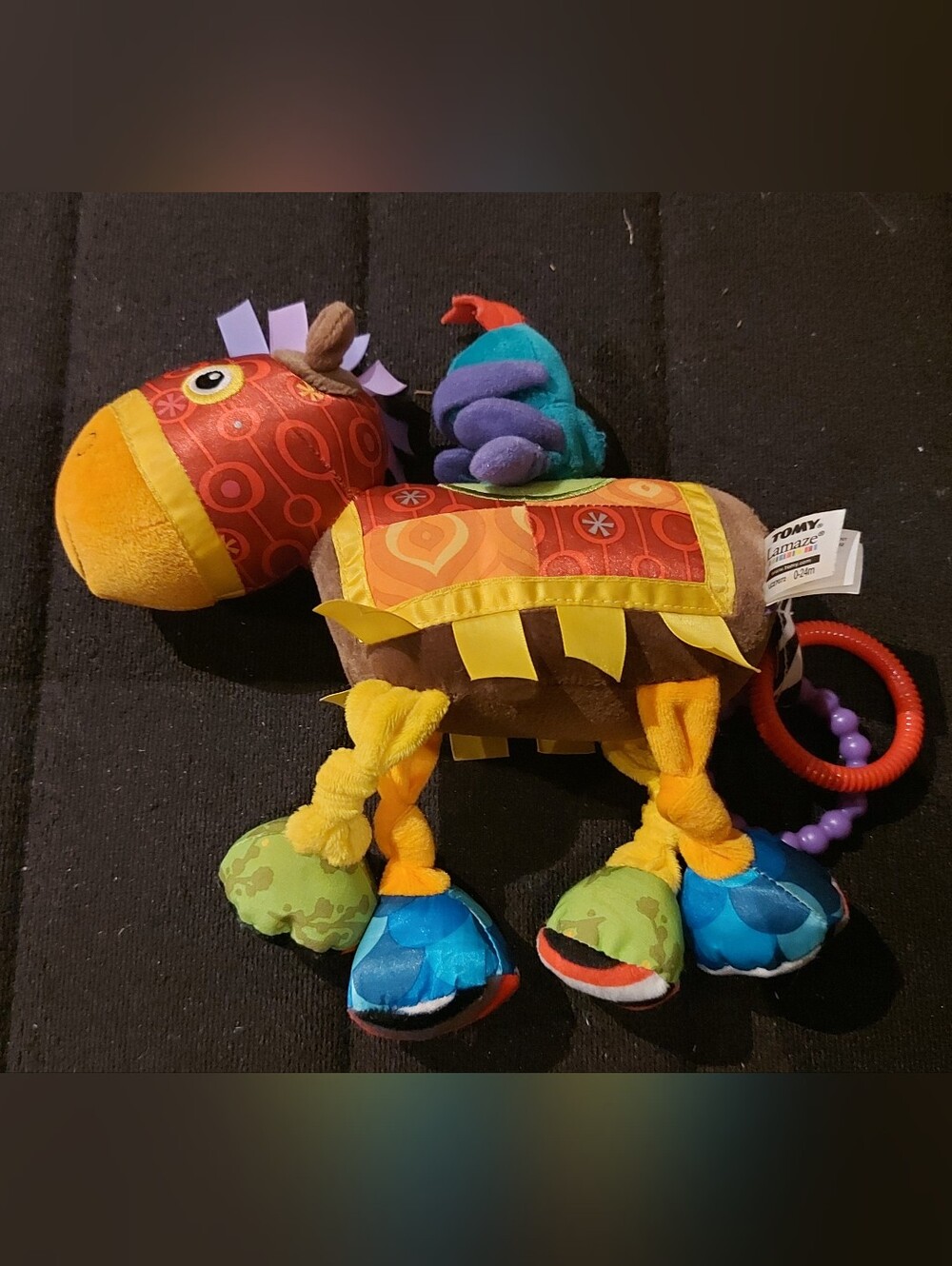 Lamaze Orange, Yellow & Blue Plush Activity Horse